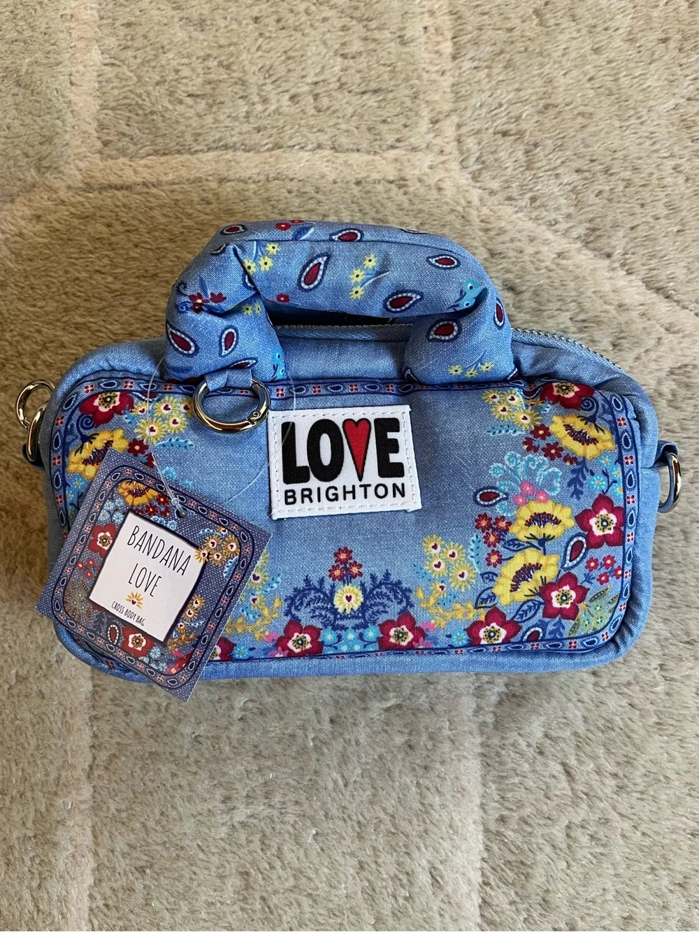 Brighton Bandana Love Crossbody Bag